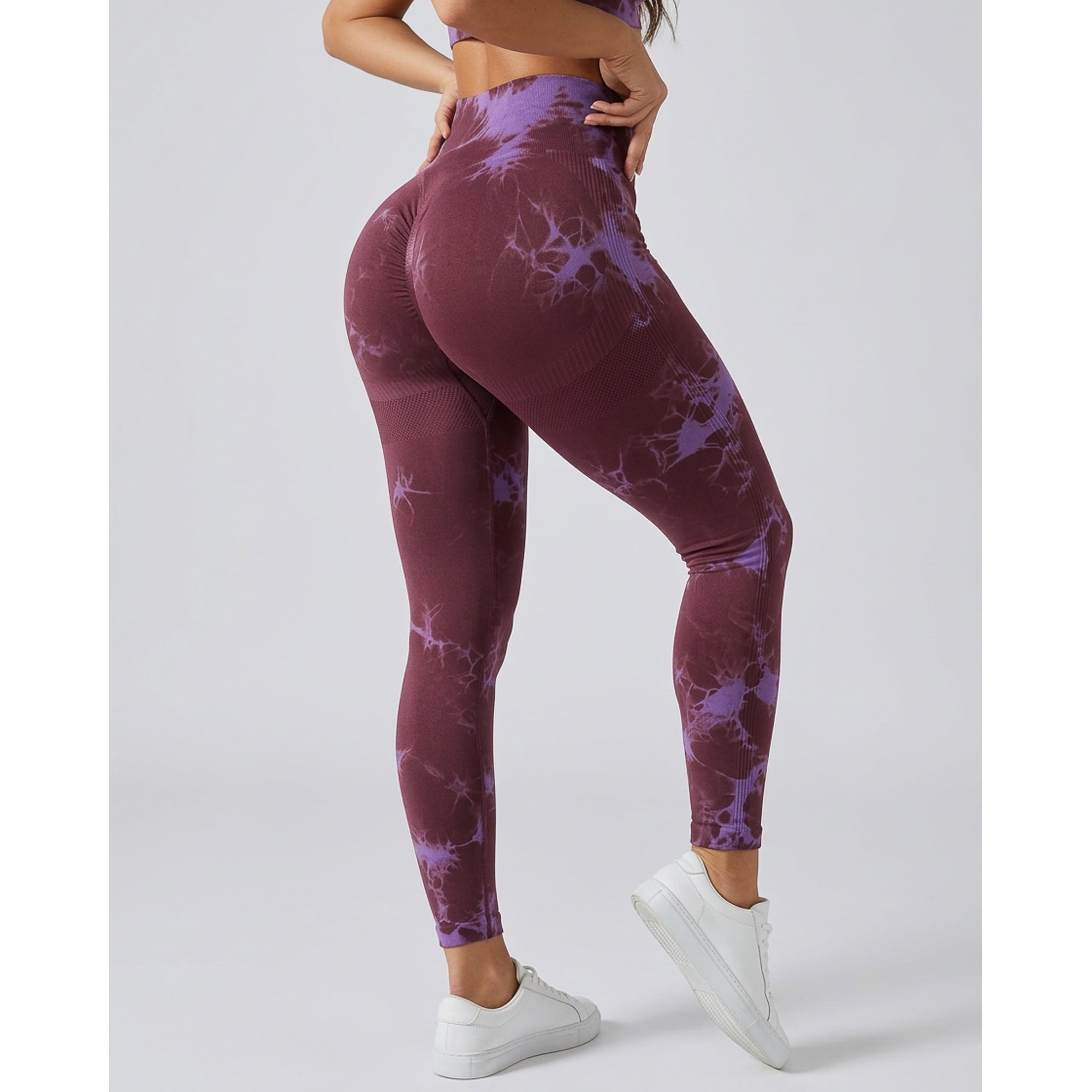 Flix Line - Leggings Deportivos Mujer Push Up Tie Dye Bicolor
