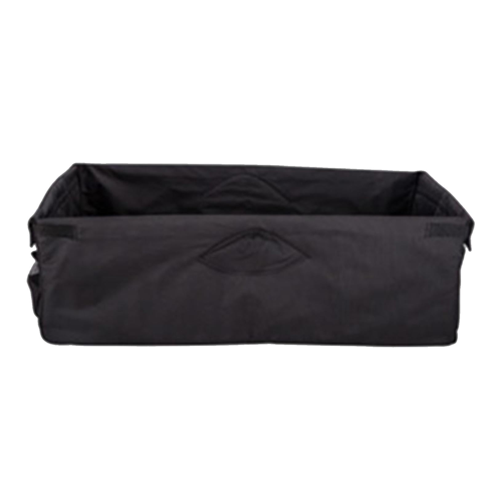 Magideal - Carro Con Revestimiento Para Carro, Bolsa Portátil De Tela Oxford Con Cesta De Empuje Y Tracción Para Jardín, Exteriores, Camping, Compras , Negro