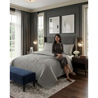 Todo Para El Hogar - Quilt De Verano Transpirable, Ligero Y Elegante Super King