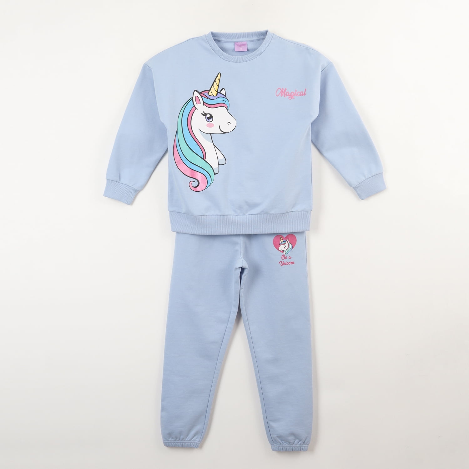Conjunto Buzo Niña Personaje Celeste Unicornio