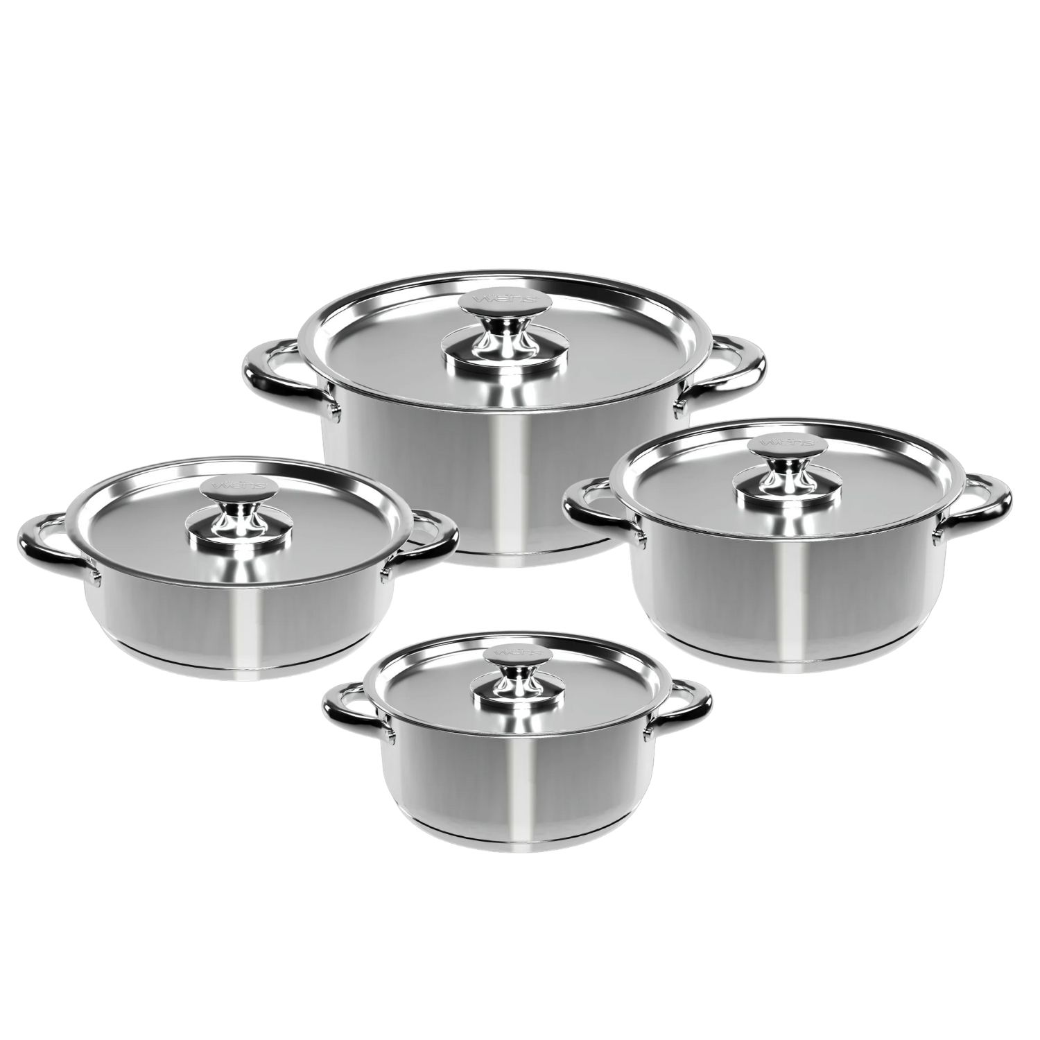 Bateria Cocina Wens 8 Piezas Acero Inoxidable Cocina 470-8Ss