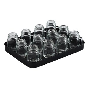 Magideal - Vasos De De 40Ml Con Bandeja Para Decoración De Fiestas, Vasos De Transparentes, Copas De Vino, Copas De Cóctel, Copas Para Bodas Y