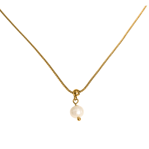 Collar ajustable Nerea perla de rio chapado en oro Riviere