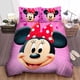 thumbnail image 1 of Minnie Mouse Smiley Face Quilt Duvet Cover Set Queen Super Bed Linen Kids3-Piece Bedding Set, 1 of 5