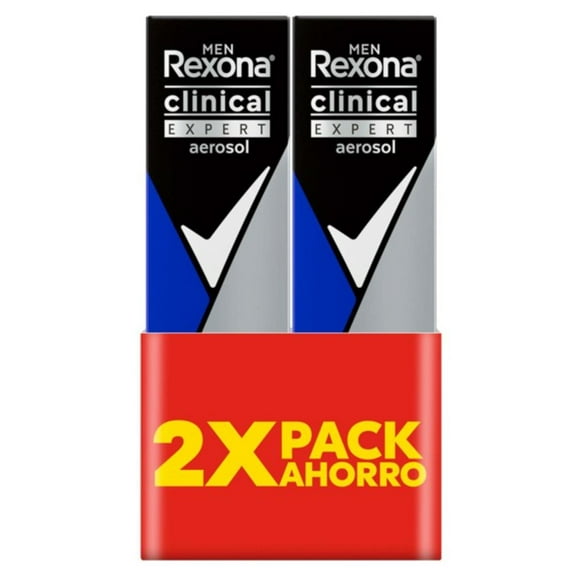 Desodorante Spray Rexona Men Clinical Pack 2X Hombre, 300 ml