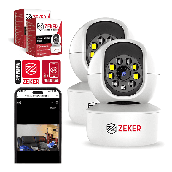 Pack X2 Cámara de Seguridad Interior Wifi Ip Zeker Max Max