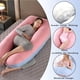 thumbnail image 3 of Almohada para embarazadas, almohada en forma de U desmontable y lavable, cojín grande, almohada de cintura, 3 of 5