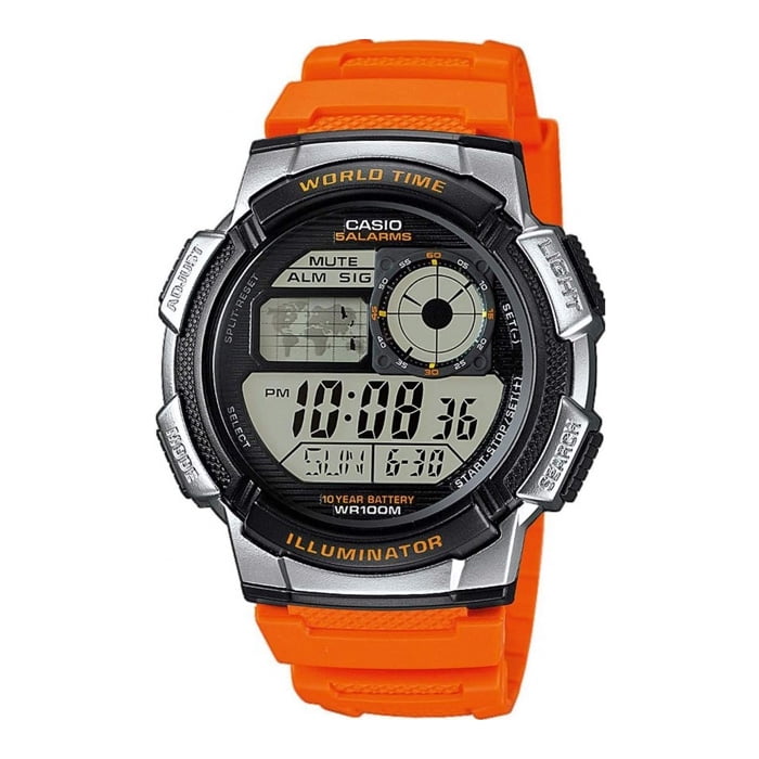 Reloj Digital Naranjo Casio Ae-1000w-4bv
