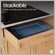 thumbnail image 5 of Set de bandejas para hornear Bakken Kitchen, antiadherentes, de acero al carbono, color azul, 5 of 7