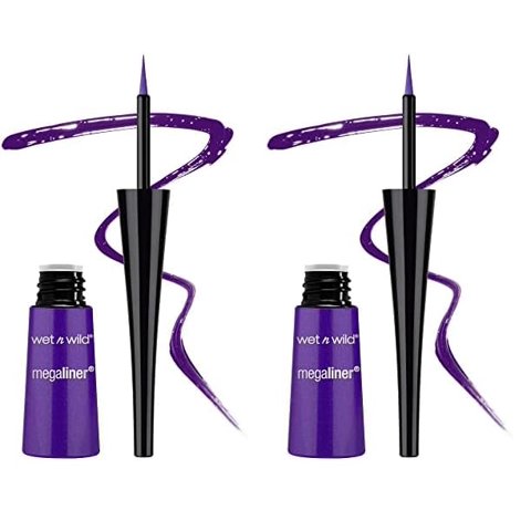 Delineador Líquido Wet N Wild Megaliner Electric Purple X2