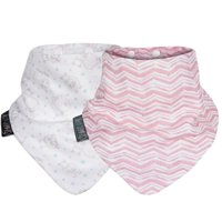 Cheekychompers - Pack Babero Con Mordedor 100% Orgánico -Rosy Days&Hippo