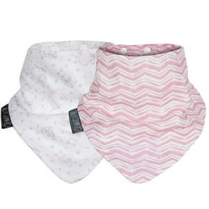 Cheekychompers - Pack Babero Con Mordedor 100% Orgánico -Rosy Days&Hippo