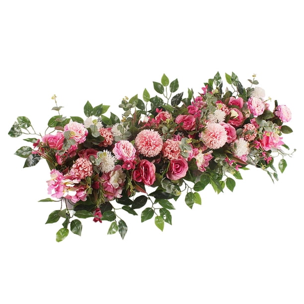 de flores artificiales para boda, decoración de fondo colgante, arreglo Floral, planta de exhibición para recepción, ventana de , Rosa