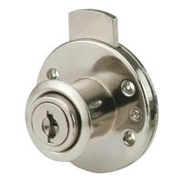 Genérico - Cerradura O Chapa Cajón Redonda Para Mueble Plateado