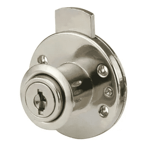 Genérico - Cerradura O Chapa Cajón Redonda Para Mueble Plateado