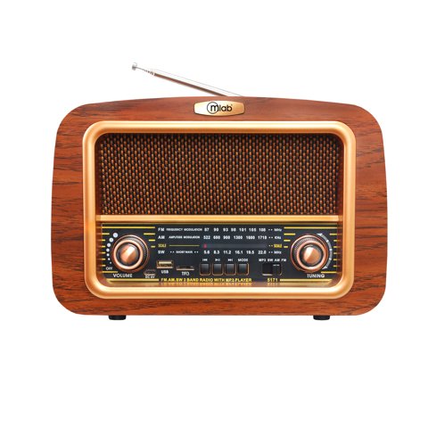 Radio Portatil Retro Mlab Nostalgic Recargable Am/Fm Usb
