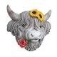 thumbnail image 4 of Escultura De Pared Decorativa De Vaca De Las Tierras Altas, Ideal Como Regalo Para La Granja, La Oficina Y El Hogar, En Color Gris., 4 of 5