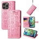 thumbnail image 1 of Funda Cartera FOXDOCK para iPhone 14 ProMax , Flip PU con Relieve de Gatos y Perros, Tarjetero y Soporte, 1 of 6