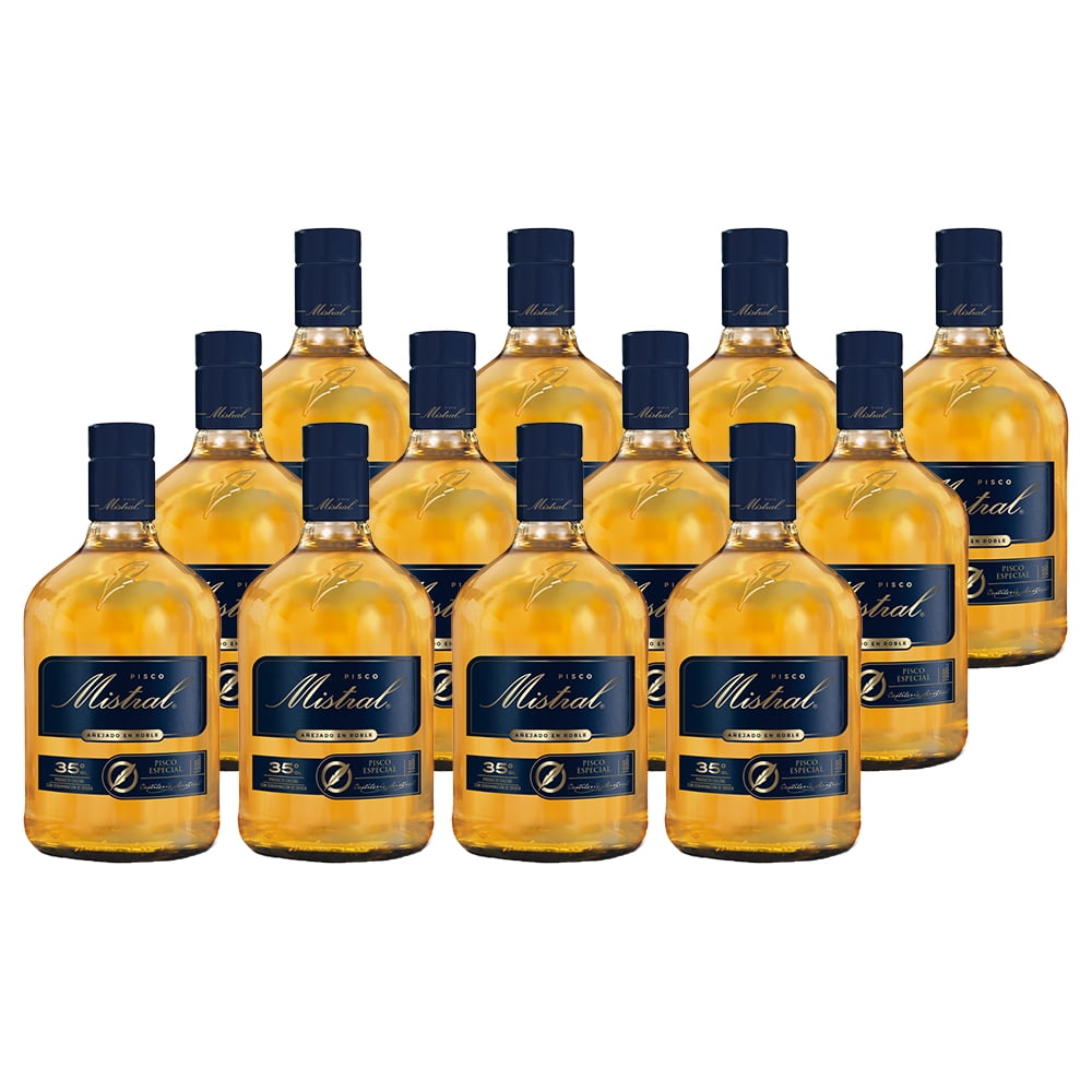 Pack x12 Pisco Mistral 35° 1LT