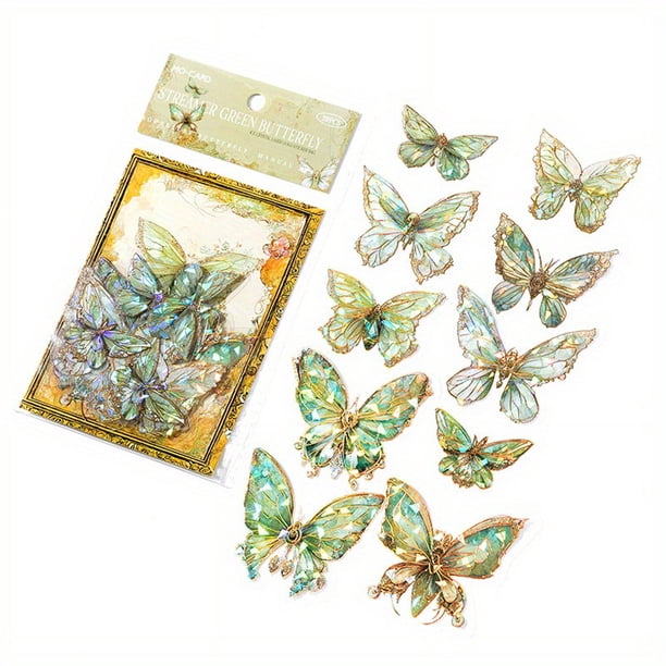 20pcs Retro Butterfly Stickers - Perfect for DIY Scrapbooking, Journals, Planners & More!