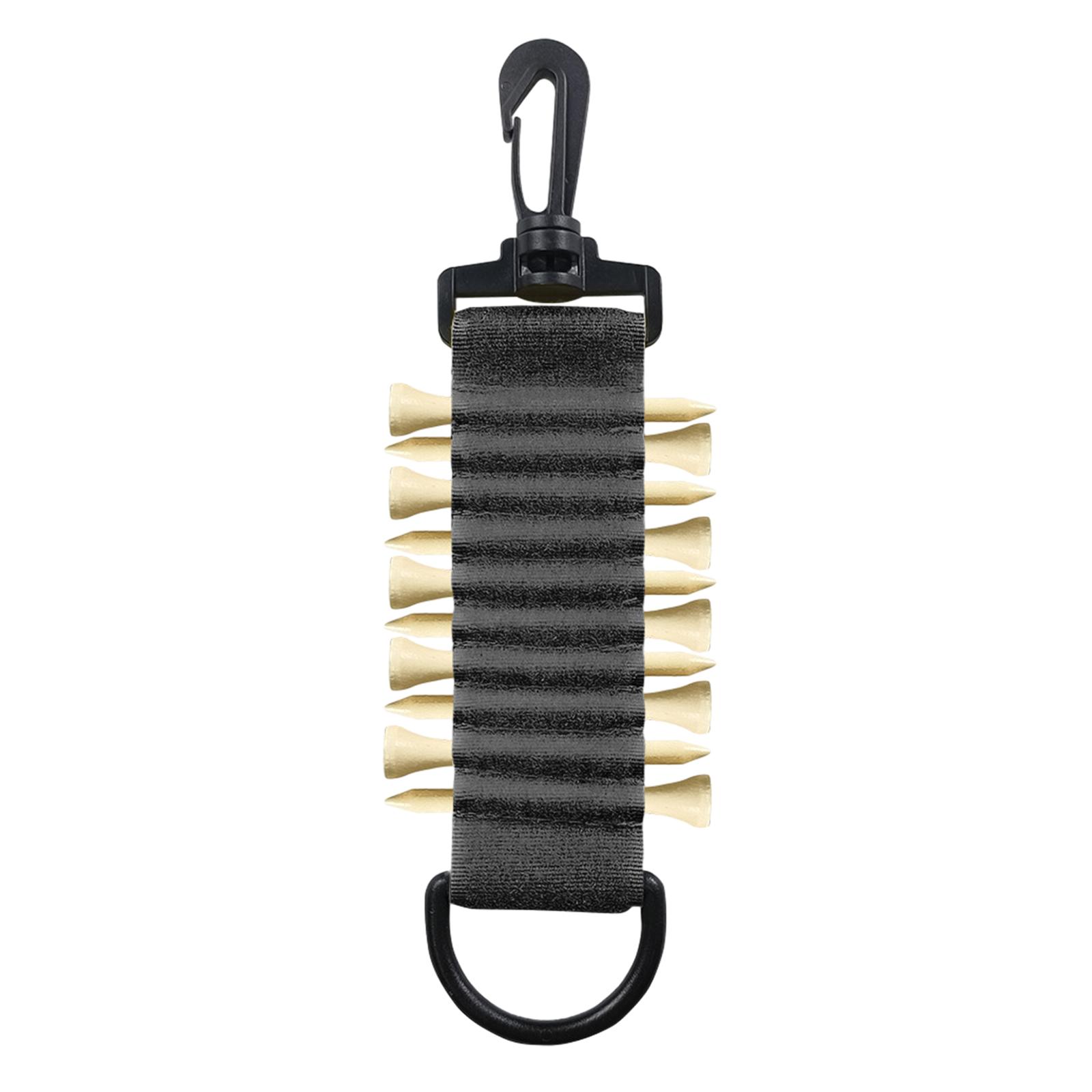 Ioensy - Soporte Para Tee De Golf Para Sujetar A La Bolsa De Golf Portátil Para Carritos De Golf Golfista Golf Negro