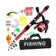 thumbnail image 2 of Ca?a De Pescar Para Ni?os, Accesorios De Pesca, Ca?a De Pescar Telescópica De Viaje Y Carrete Rojo, 2 of 5