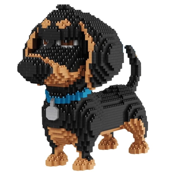 Set De Bloques De Construcción Rompecabezas 3d Perro Dachshund 2100 Piezas