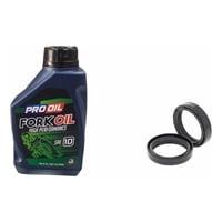 Genérico - Kit Retenes De Telescopicas + Liquido Haojue Nk 150 (2Un) Negro