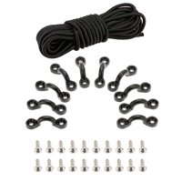 Magideal - Kit De Aparejo De Cubierta De Kayak, 20 Tornillos De Cuerda Elástica, 10 Hebillas En Apariencia De C, Kit De Cuerda Elástica De Almacenamiento De Pesca