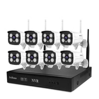 Srihome - Kit Nvr 8 Cámaras De Seguridad Ip Wifi 1080P 2Mp Sricam Nvs001
