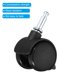 thumbnail image 4 of Uxcell 1.2" Ruedas Giratorias de Vástago Insertadas 6Pcs Nylon 360 Grados Ruedas Giratorias de Vástago con Freno para Reemplazo de Muebles Negro, 4 of 7