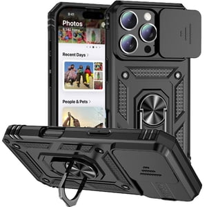 Estuche Gangxun Para Iphone 16 Pro, Soporte Giratorio 360°, Estilo Mecánico Y Magnético