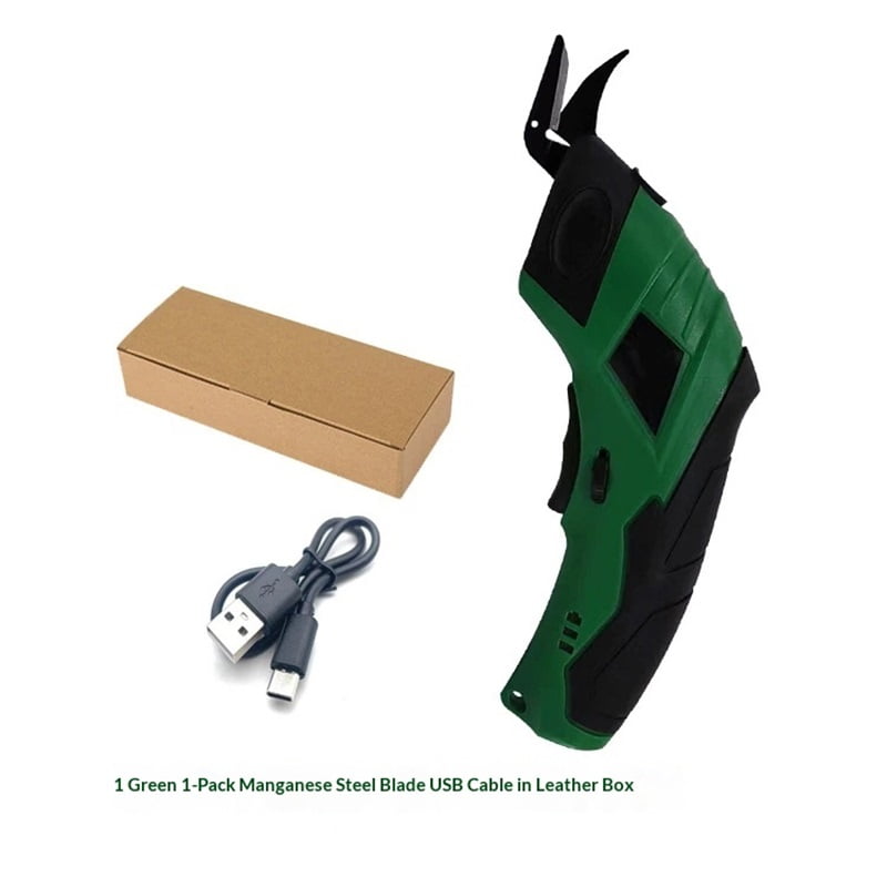 Xusx111 - Tijeras Eléctricas Inalámbricas With1 Hojas Eléctricas Cortador De Cartón Tijeras Eléctricas De Tela Para Tela / Cartón / Alfombra / Cuero / Fieltro, Batería Recargable De Iones De Litio 4v