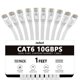 thumbnail image 1 of Cable Ethernet Jadaol Cat 6, 0,3 m, paquete de 6, 10 Gbps, compatible con Cat8 Cat7, 1 of 6