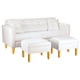 thumbnail image 3 of Sofa New Retro 3 Cuerpos Más 2 Pouf Pu 04 Blanco, 3 of 5