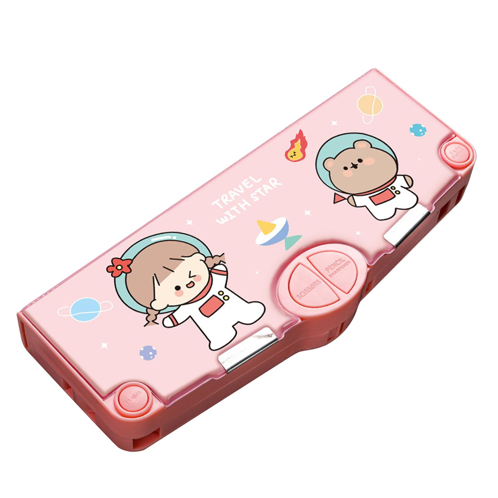 Ioensy - Caja De Lápices Linda Estuche De Lápices Para Regalo De Estudiante Útiles Escolares Escuela Secundaria Chica Linda