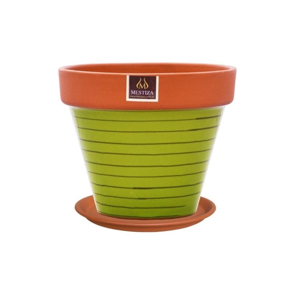 Macetero Cónico 15 cm TerraVerde + Plato