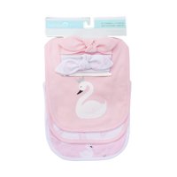 Set Baberos + Cintillos Niña Cisne Bambino