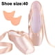 thumbnail image 1 of Zapatillas de ballet de punta para niñas y mujeres, con cinta y almohadillas para los dedos., 1 of 8