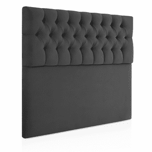 Ethan Desing - Respaldo De Cama 2 Plazas Gris Oscuro Capitone