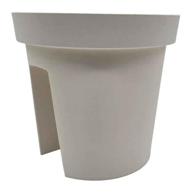 Macetero Colgante Para Balcon Terraza Plastico Maceta Jardin blanco