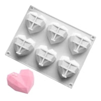 Genérico - Molde Corazon Diamante Molde De Silicona Corazón Chocolate