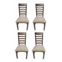 Koliat - Pack 4 Sillas Nemesis Nogal Tapiz Beige