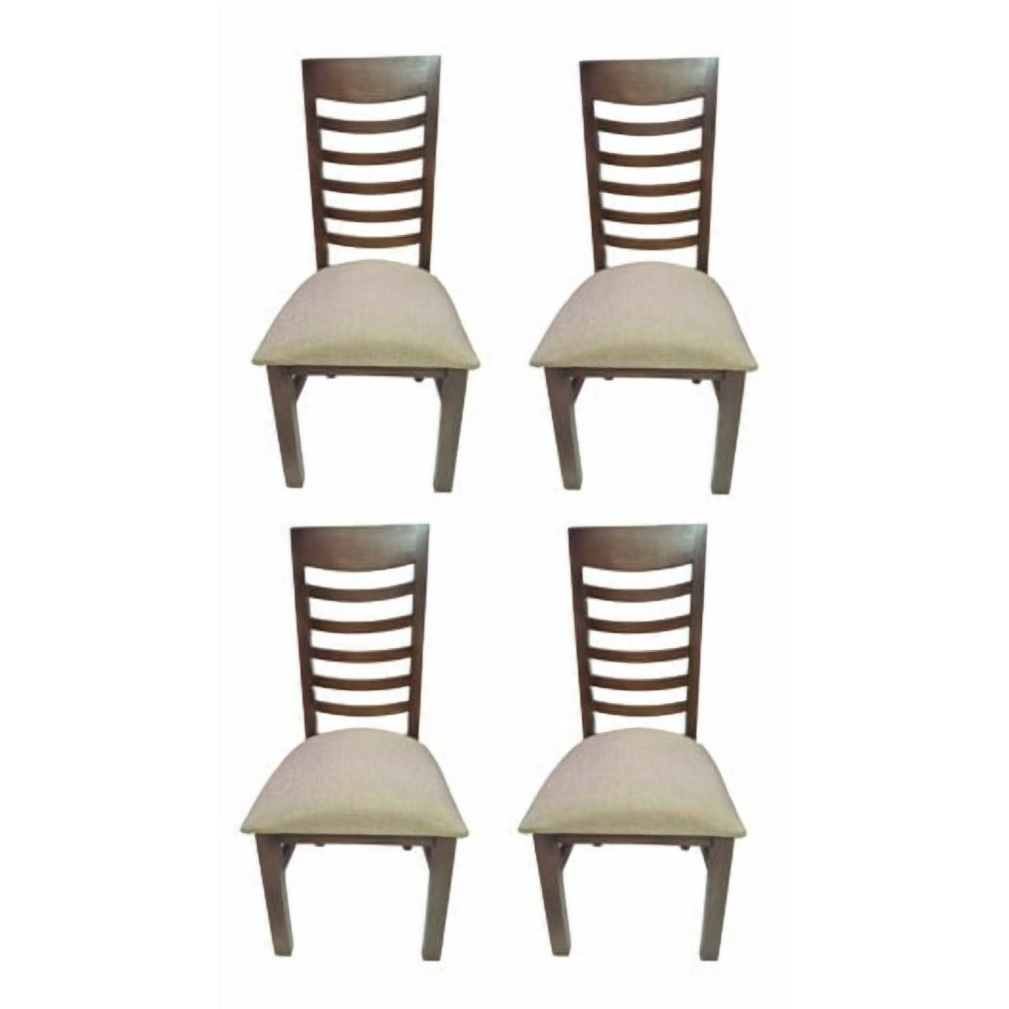 Koliat - Pack 4 Sillas Nemesis Nogal Tapiz Beige
