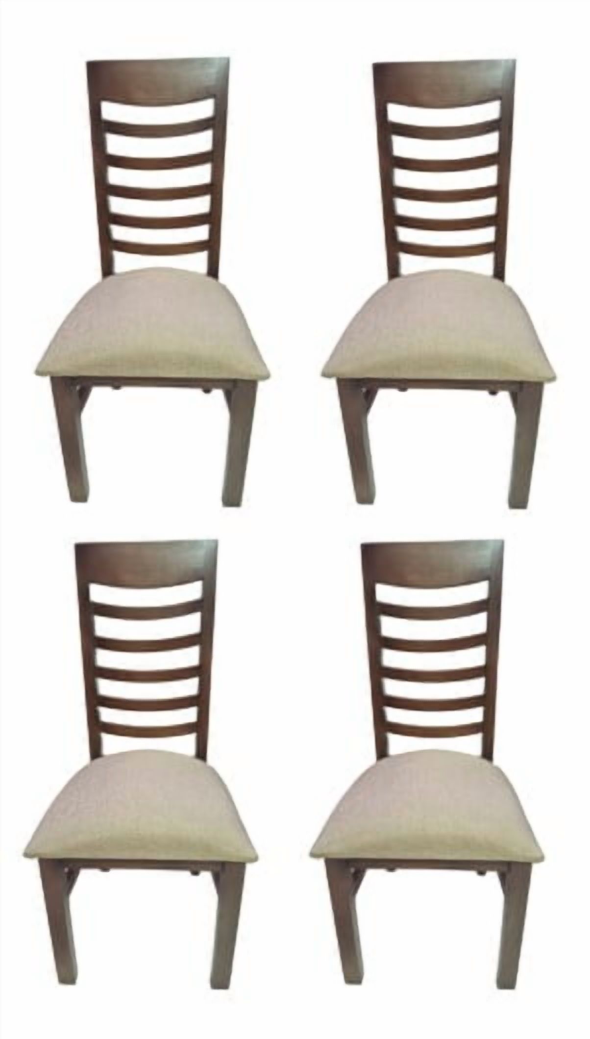 Koliat - Pack 4 Sillas Nemesis Nogal Tapiz Beige
