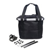 Magideal - Cesta Para Bicicleta, Cesta De Almacenamiento Para Bicicleta, Cesta De Carga Portátil Desmontable, Bolso De Compras, Cesta Para Bicicleta Para Montar Negro