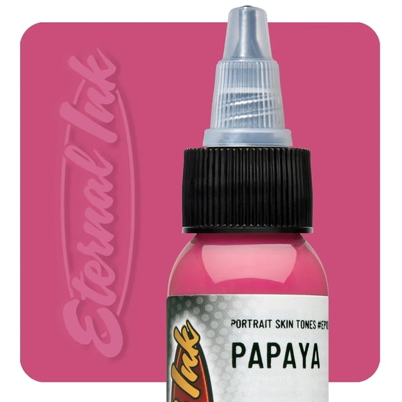 Tinta para tatuajes Eternal Ink Papaya 30 ml vegana y estéril