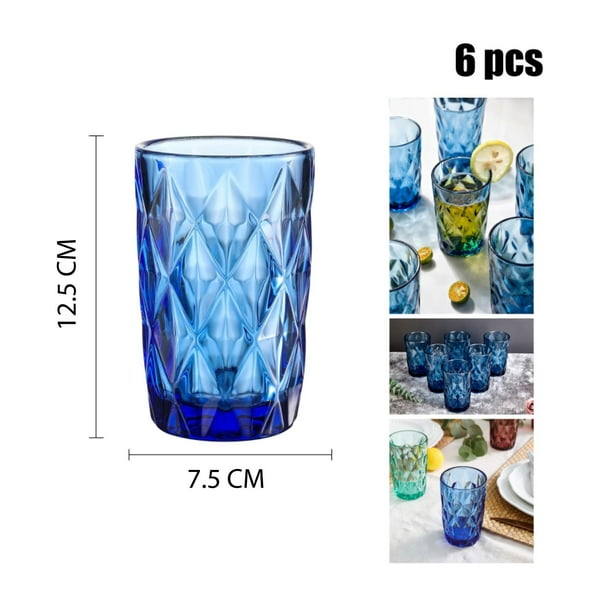 Vaso azul de vidrio 400ml