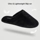 thumbnail image 3 of Zapatillas Snug Leaves Fuzzy Scuff para mujer, espuma viscoelástica, color negro, 38-39, 3 of 7