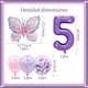 thumbnail image 2 of Set de globos con números morados en forma de mariposa con forma de ballena, 2 of 4